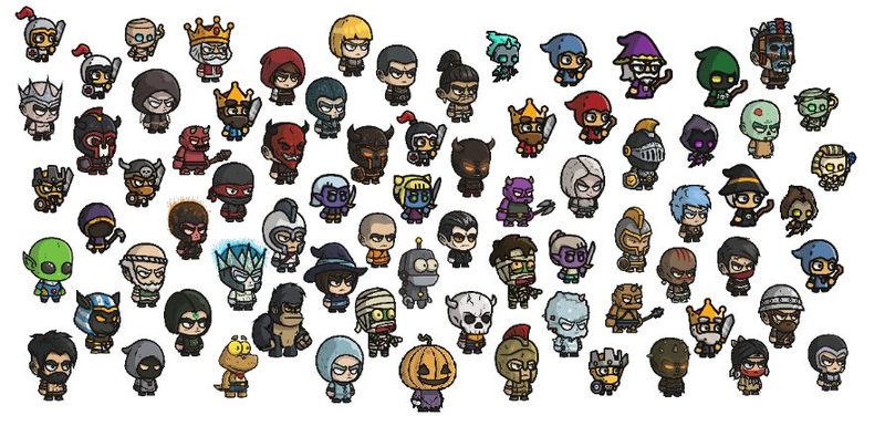 A crowd of pixel-art StreamSavers characters